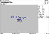 Loveyoutext 1201 Embroidery File 6 sizes
