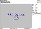 Loveyoutext 1201 Embroidery File 6 sizes