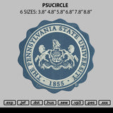 Psucircle Embroidery File 6 sizes