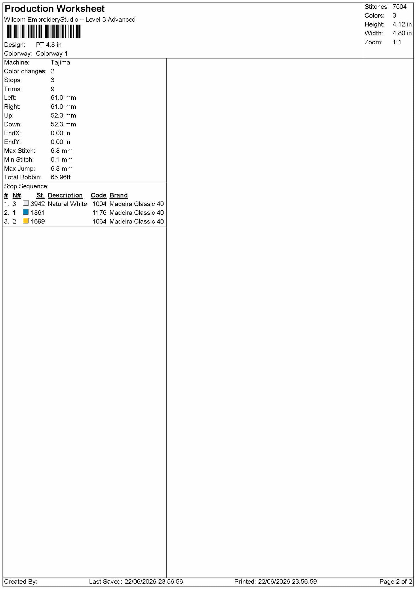 Pt Text Embroidery Machine Design File 6 sizes