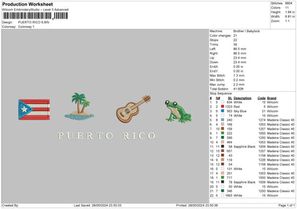 Flag 2805 Embroidery File 6 sizes