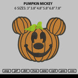 Pumpkin Mickey Embroidery File 6 sizes