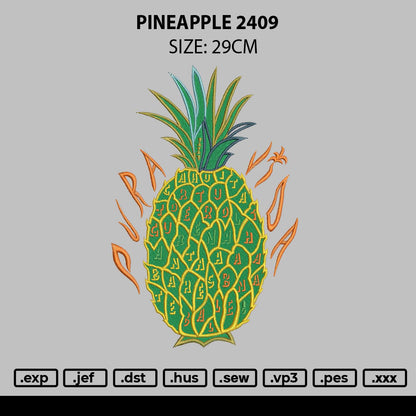 Pineapple 2409 Embroidery File 6 sizes