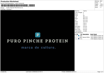 Puro Pinceprotein Embroidery File 5 sizes