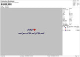 Pne Text Embroidery File 6 sizes