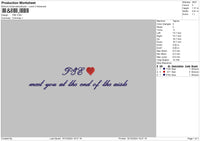 Pne Text Embroidery File 6 sizes