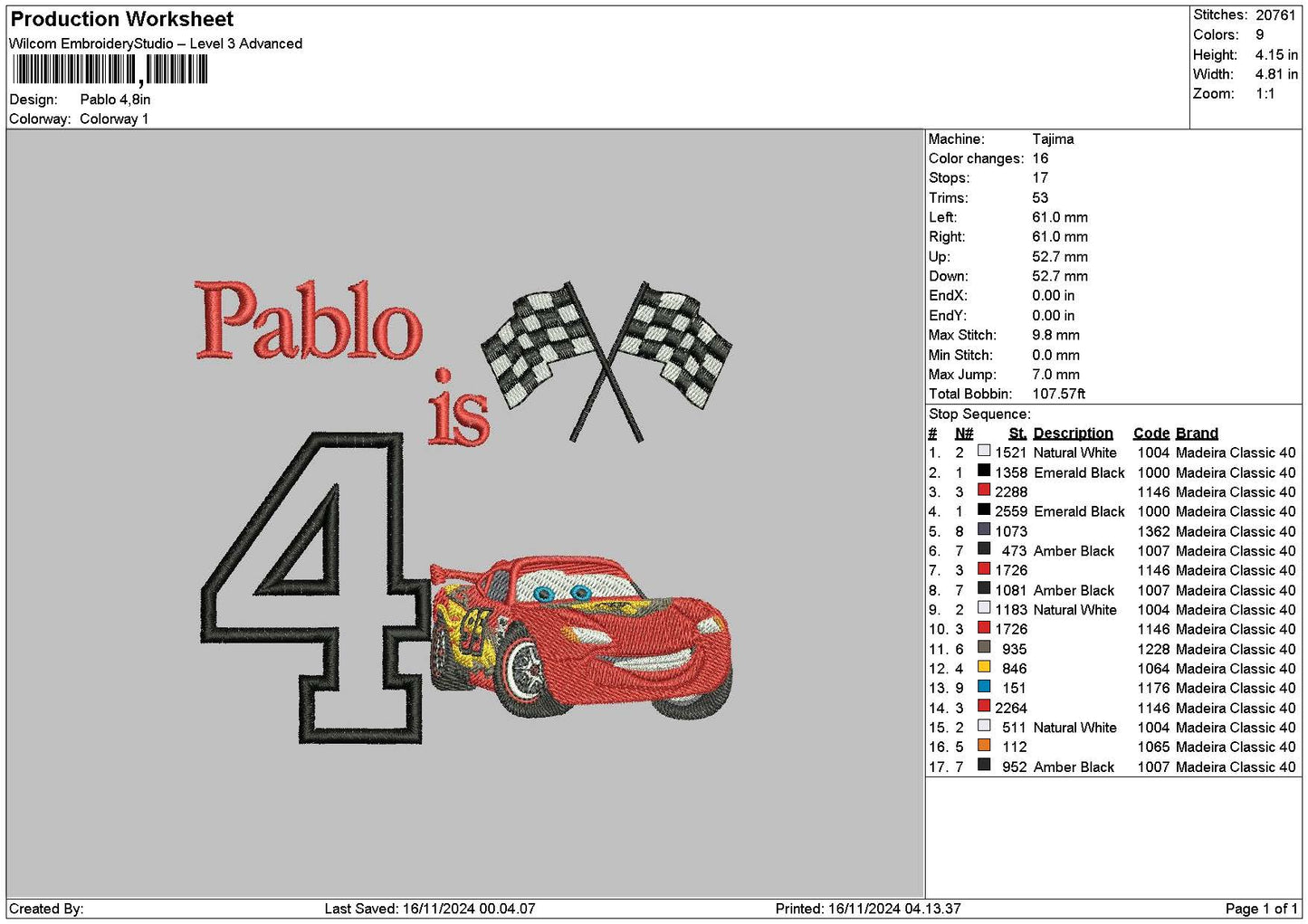 Pablotext Embroidery File 6 sizes