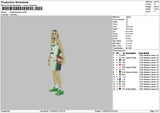 Player Basketball 1109 Embroidery File 6 sizes