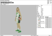 Player Basketball 1109 Embroidery File 6 sizes