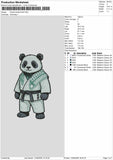 Panda2705 Embroidery File 6 sizes