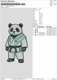 Panda2705 Embroidery File 6 sizes