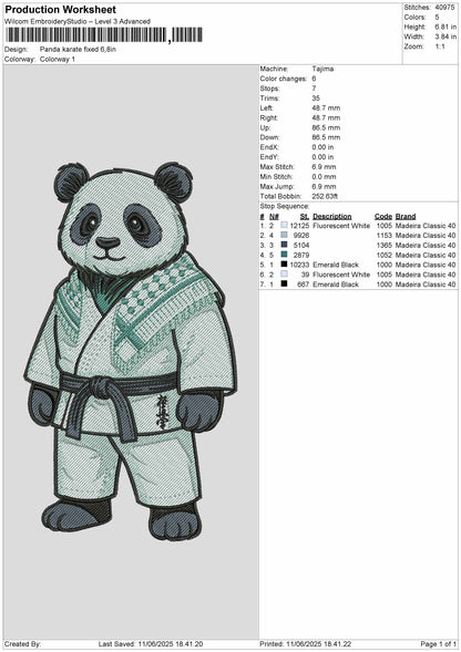 Panda2705 Embroidery File 6 sizes