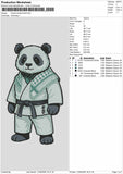 Panda2705 Embroidery File 6 sizes