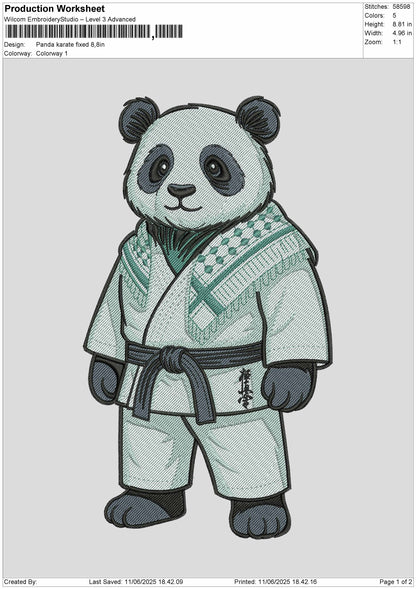 Panda2705 Embroidery File 6 sizes