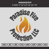 Paradisetext Embroidery Machine Design File 6 sizes