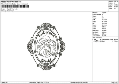 Ariel Outline 1903 Embroidery File 6 sizes