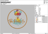 Partytext 1612 Embroidery File 6 sizes