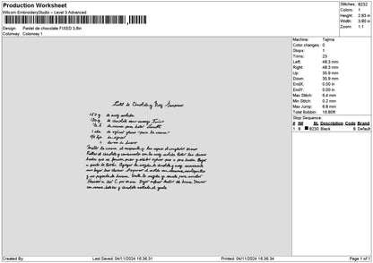 Pastel Text Embroidery File 6 sizes