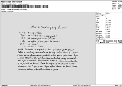 Pastel Text Embroidery File 6 sizes