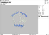 Pathologiestext Embroidery File 6 sizes