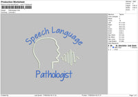 Pathologiestext Embroidery File 6 sizes