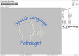 Pathologiestext Embroidery File 6 sizes