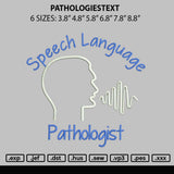 Pathologiestext Embroidery File 6 sizes