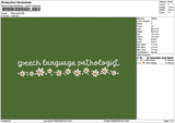 Pathalogist Text Embroidery Machine Design File 6 sizes