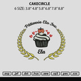 Cakecircle Embroidery File 6 sizes