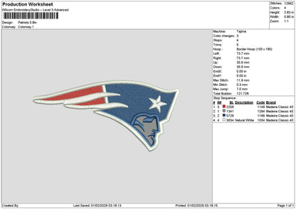 Flag 0102 Embroidery FIle 6 sizes
