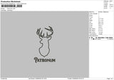 Deer Shadow 01 Embroidery File 6 sizes