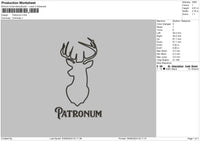 Deer Shadow 01 Embroidery File 6 sizes