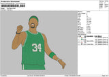 Player 34 Embroidery File 6 sizes