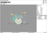 Drum2312 Embroidery File 6 sizes