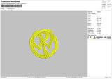 Yellow Circle Embroidery File 6 sizes