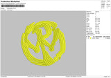 Yellow Circle Embroidery File 6 sizes