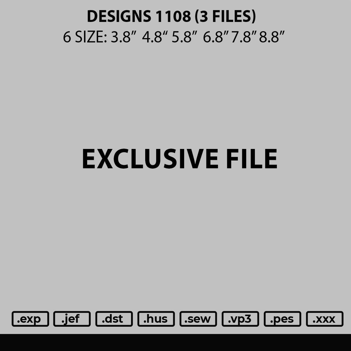 Designs 1108 Embroidery 3 Files