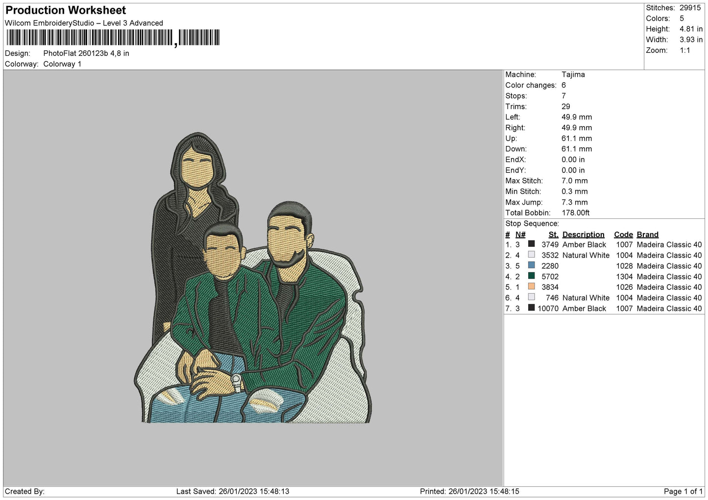 Photoflat 2601b Embroidery File 6 sizes