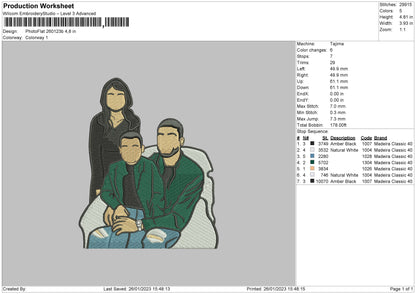 Photoflat 2601b Embroidery File 6 sizes