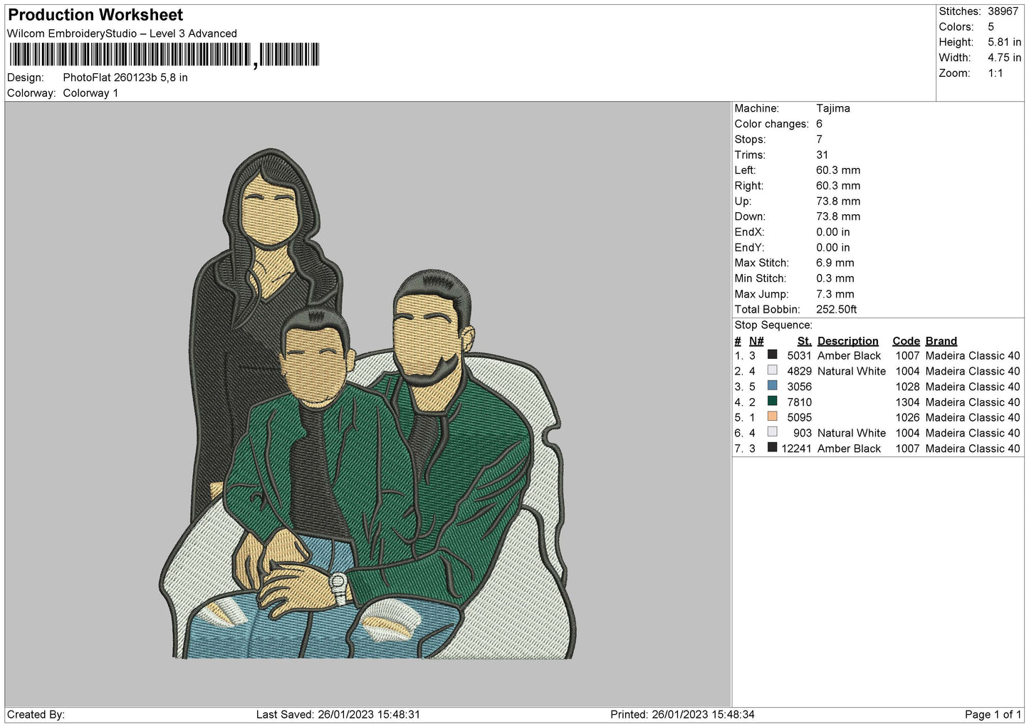 Photoflat 2601b Embroidery File 6 sizes
