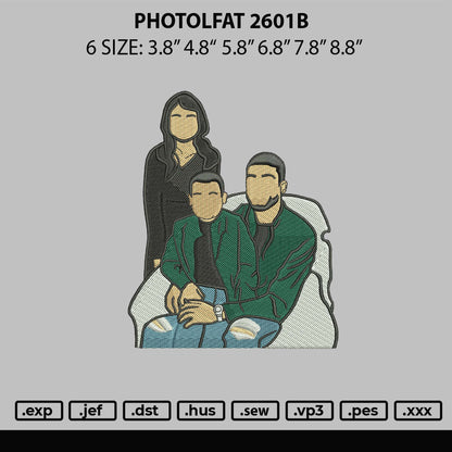 Photoflat 2601b Embroidery File 6 sizes