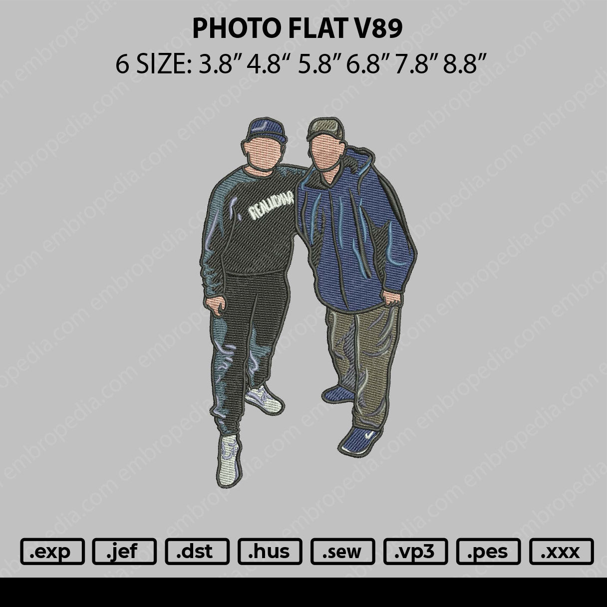 Photoflat V89 Embroidery File 6 sizes