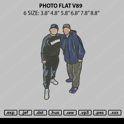Photoflat V89 Embroidery File 6 sizes