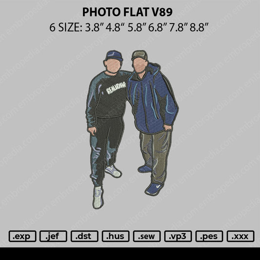 Photoflat V89 Embroidery File 6 sizes