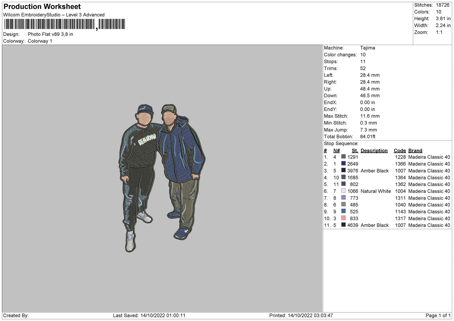 Photoflat V89 Embroidery File 6 sizes