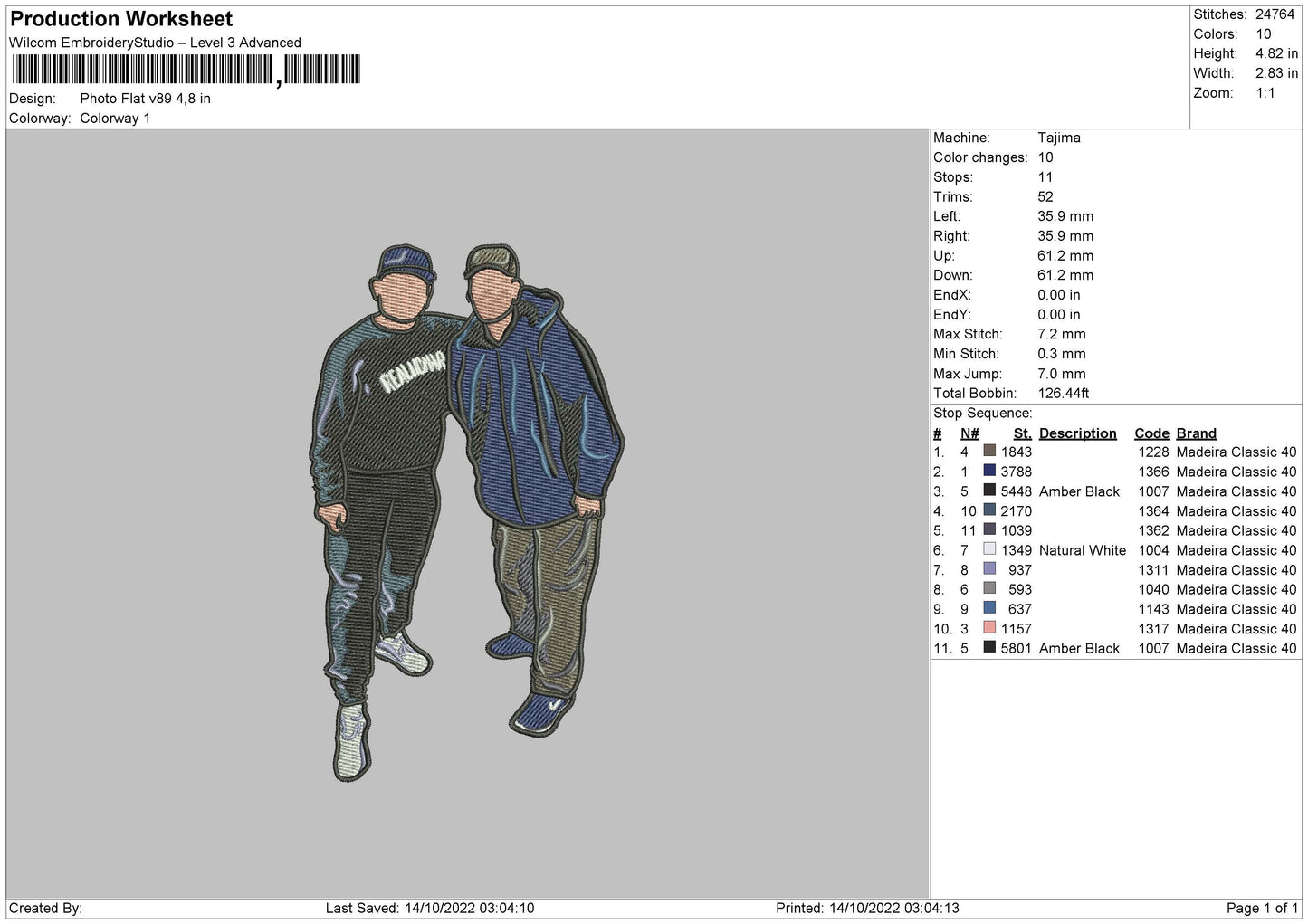 Photoflat V89 Embroidery File 6 sizes