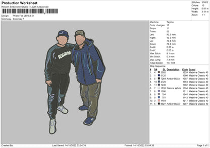 Photoflat V89 Embroidery File 6 sizes