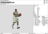 Player Photoembro 0111 Embroidery File 6 sizes