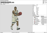 Player Photoembro 0111 Embroidery File 6 sizes