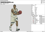 Player Photoembro 0111 Embroidery File 6 sizes